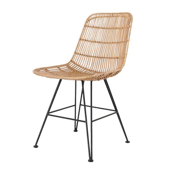 Scandi Style Rattan Dining Chair In Natural - Hk Living | Cuckooland