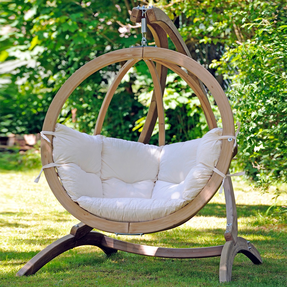Globo Hanging Chair & Stand In Natural - Garden Furniture | Cuckooland