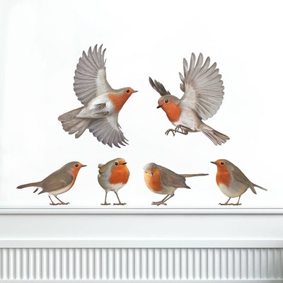 ROBIN WALL STICKERS In Set Of Six - Decorations & Wall Stickers | Cuck